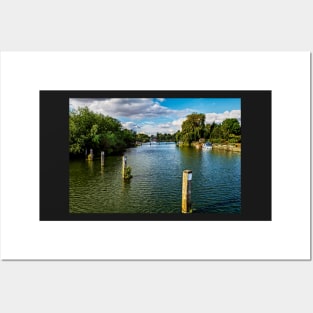 Crossing The Thames at Benson Weir Posters and Art